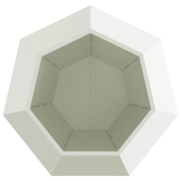 Planteringskärl Vit 100 x 100 x 80 cm Stål