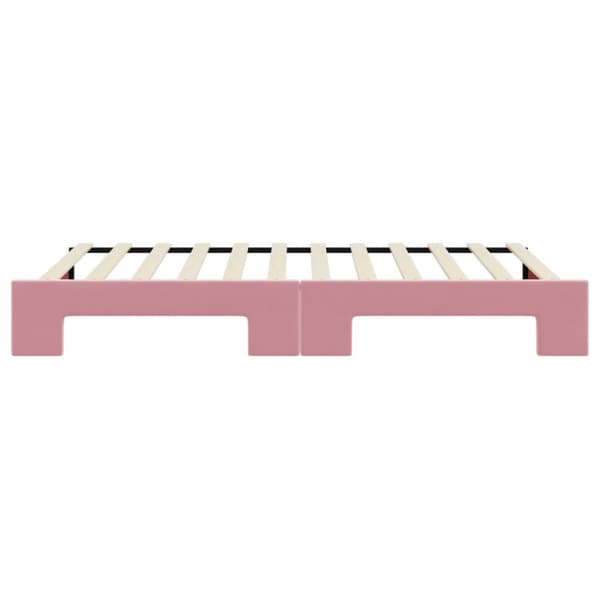 Dagbädd utdragbar rosa 100x200 cm sammet