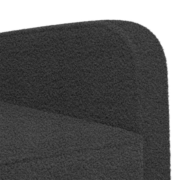 Fåtölj Mörkgrå Konstgjord lammulls-fleece