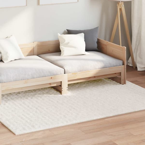 Områdesmattor Rektangulär SIROLO Kräm 200 x 140 cm Polyester