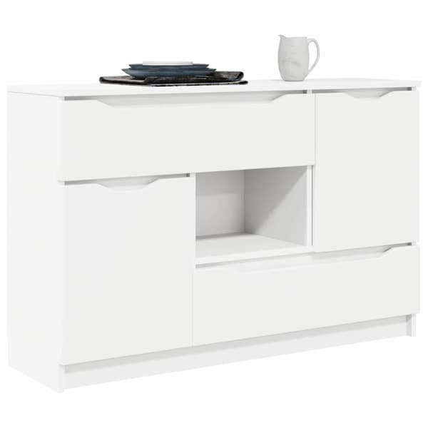 Sideboard med låda Vit 100 x 30 x 65,6 Konstruerat trä