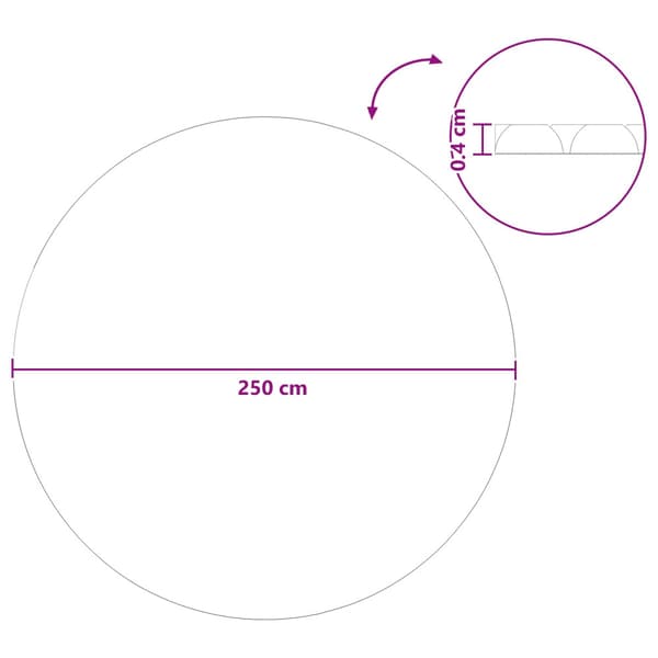 Extra tjockt poolöverdrag Blå 250 cm PE