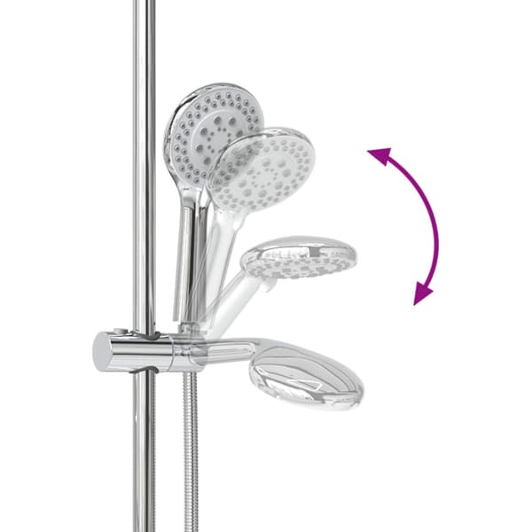 Duschsystemset Krom 101 cm Rostfritt stål