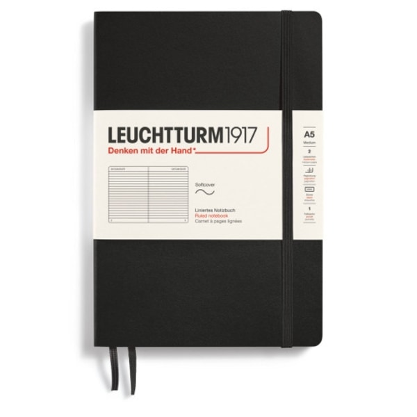 LT NOTEBOOK A5 Soft Ruled Black