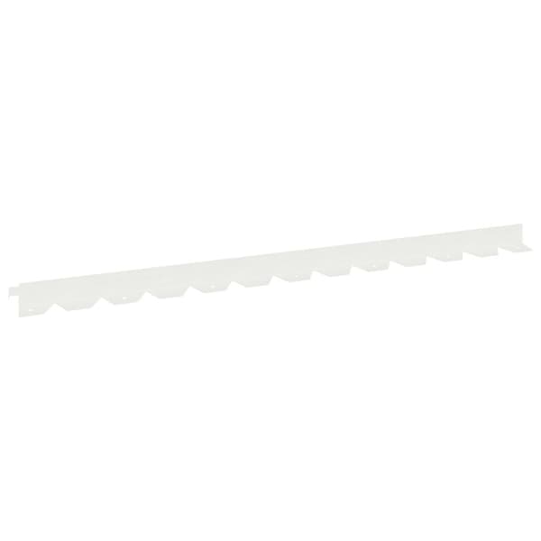 Kant för gräsmatta 50 pcs 102 x 4 x 4 cm Stål Vit