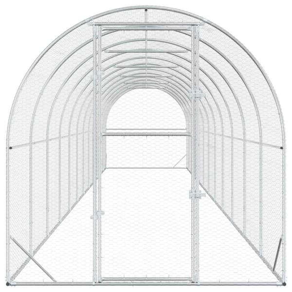 Hönsgård Silver 1200 x 200 x 200 cm Galvaniserat stål