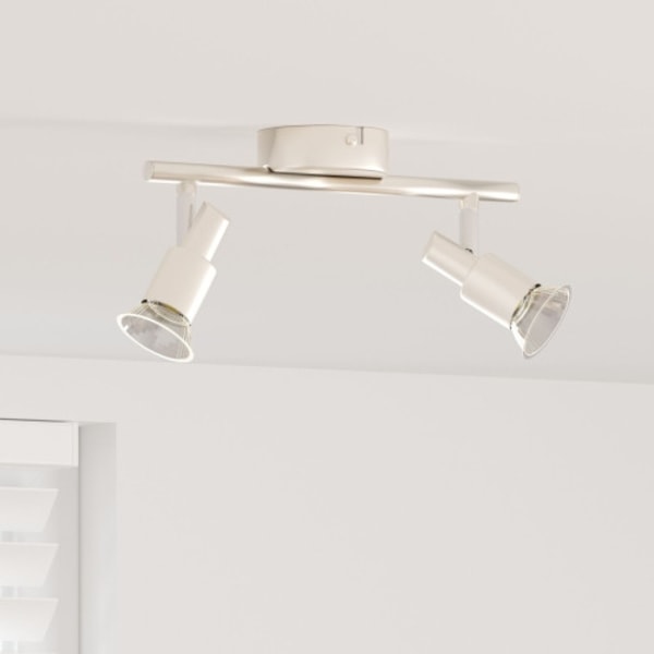 takspotlight 2-vägs justerbar borstad nickel GU10