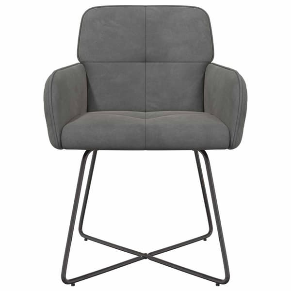 Matstolar 6 pcs Sammet Mörkgrå 59 x 56,5 x 86 cm