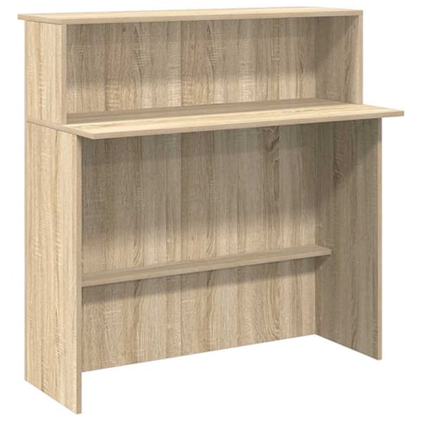 Receptionsdisk sonoma-ek 180x50x103,5 cm konstruerat trä