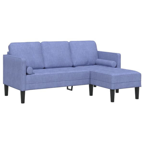 Soffset med kudde Jeansblå Polyester