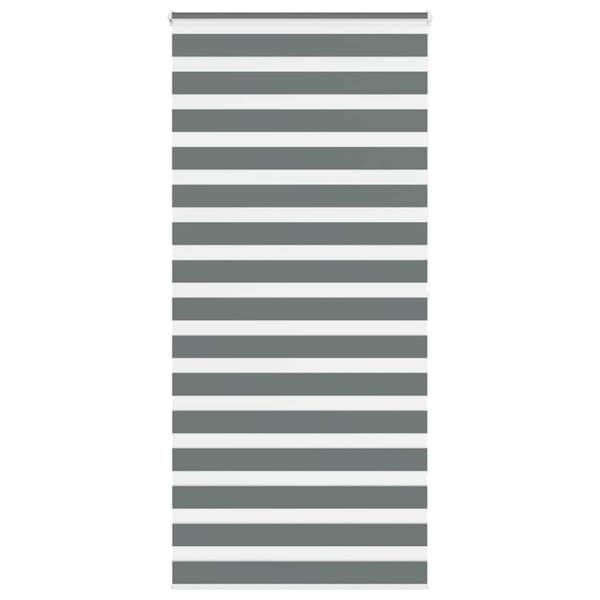 Rullgardin zebra mörkgrå 115x200 cm tyg bredd 110,9cm polyester
