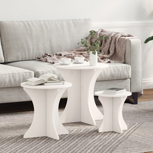 Kaffeebord 3 pcs Vit