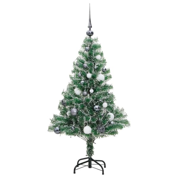Plastgran 150 LEDs&kulor&snö 120 cm