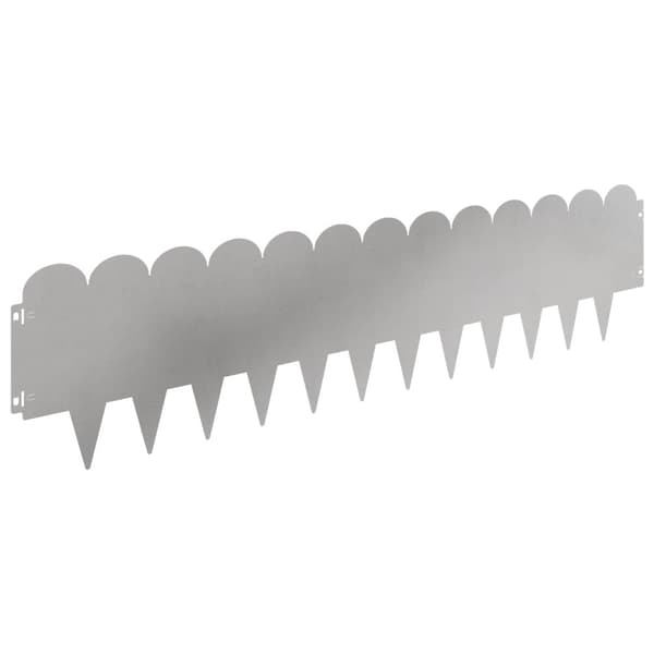 Kant för gräsmatta 20 pcs 103 x 25 cm Stål Silver