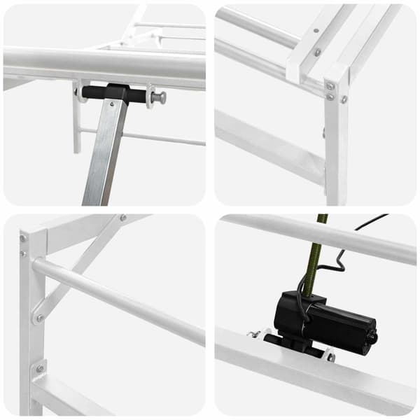Elektrisk Justerbar Säng Ram Vit 100 x 190 cm Stål