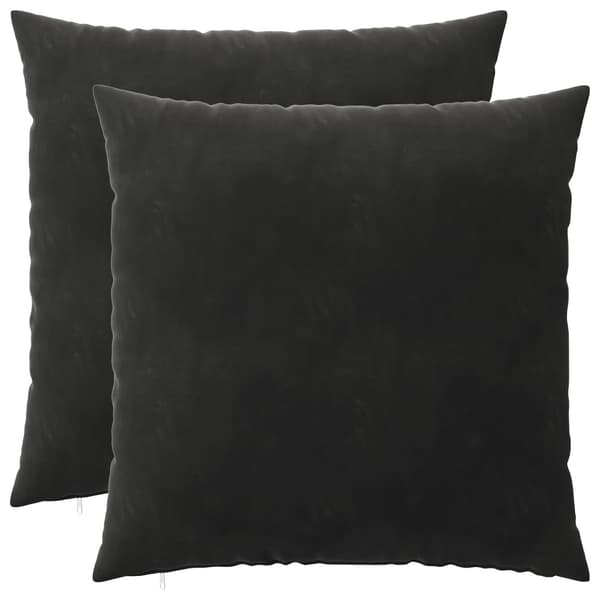 Kuddöverdrag 2 st HEERLEN Svart 65 x 65 cm Sammet