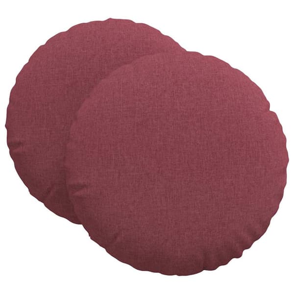 Sittkuddar 2 pcs Vinröd Ø60 x 21 cm tyg