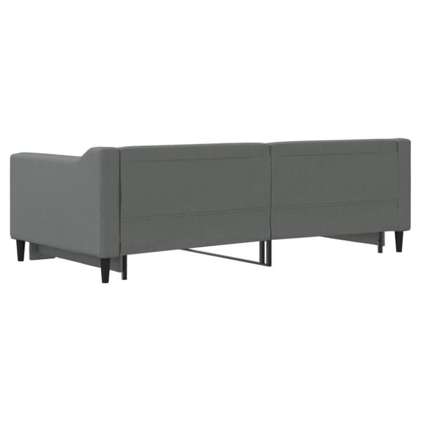 Dagbädd utdragbar mörkgrå 90x190 cm tyg