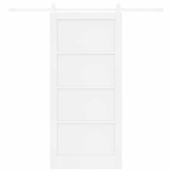 Skjutdörr 93 x 202 cm Konstruerat trä Vit
