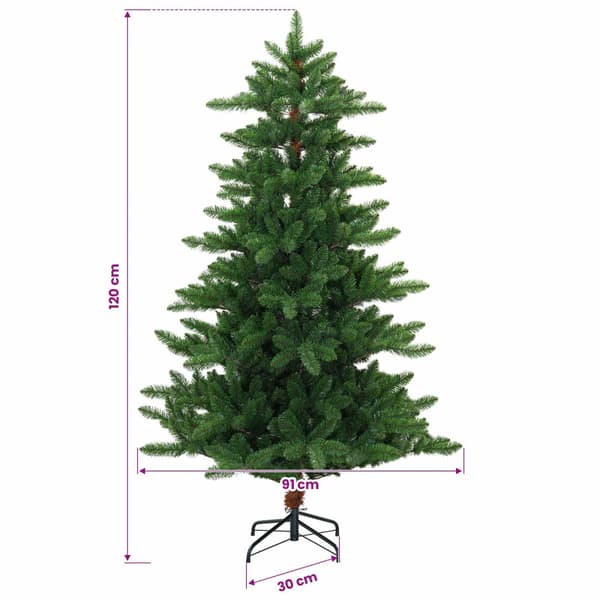 Artificial Christmas Tree with Bauble 120 cm 150 LED-lampor