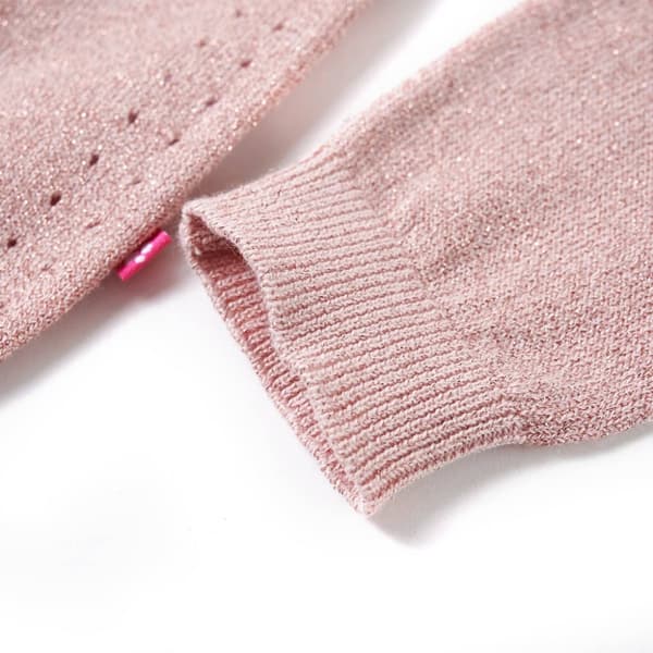 Stickad kofta för barn mjuk rosa 104
