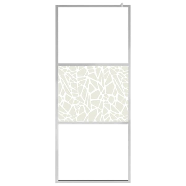 Duschvägg med ESG-glas stendesign 90x195 cm