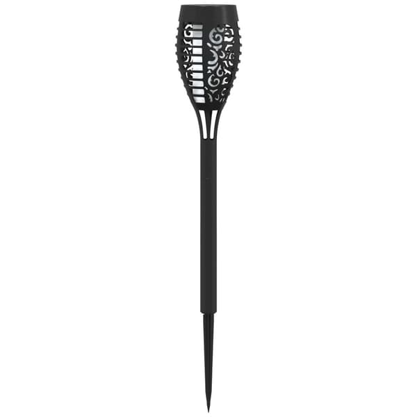 Utomhus solcellslampor med markspik 6 pcs Varmvit 47,5 cm ABS
