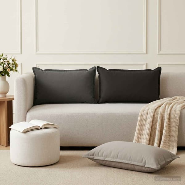 Kudde med kudde HOUTEN 12 st Antracit Polyester