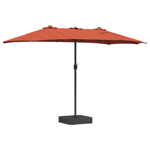 Trädgårdsparasol Terracotta 385 x 209 x 244 cm Polyester