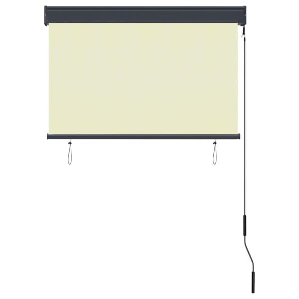 Rullgardin utomhus 100x250 cm gräddvit