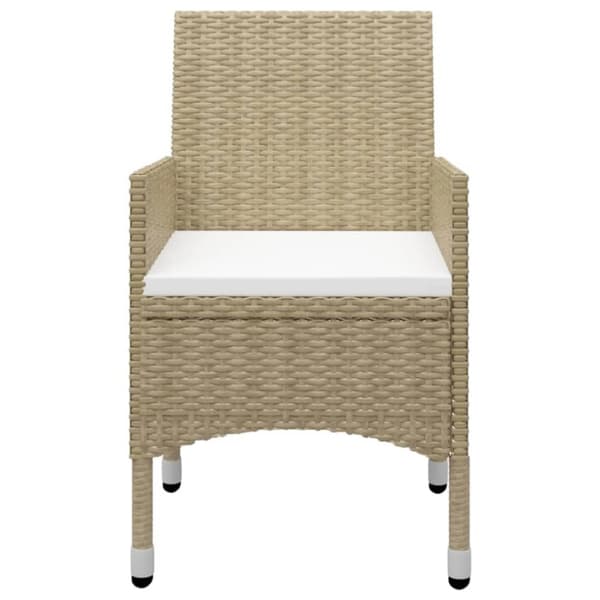 Matgrupp för trädgården 5 delar beige