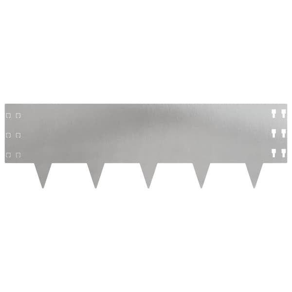 Kant för gräsmatta 20 pcs 100 x 30 cm Stål Silver