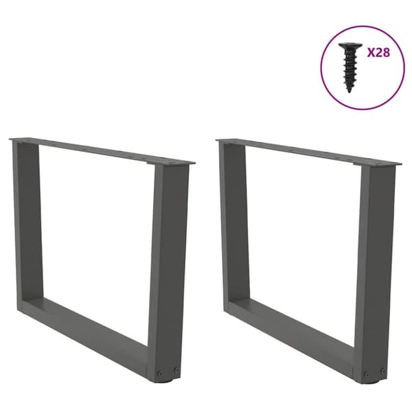 Soffbordsben V-formade 2 st antracit 70x(42-43,3) cm stål
