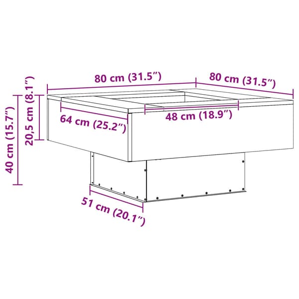 Eldstad Svart 80 x 80 x 40 cm Stål