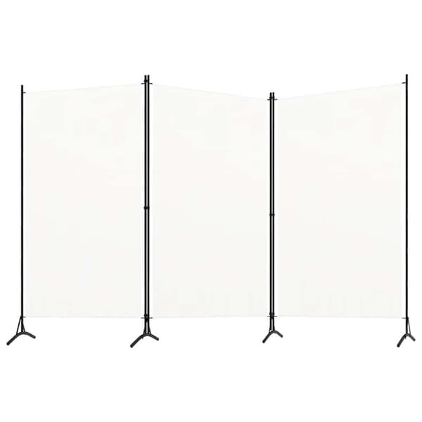 Rumsavdelare 3 paneler vit 260x180 cm tyg