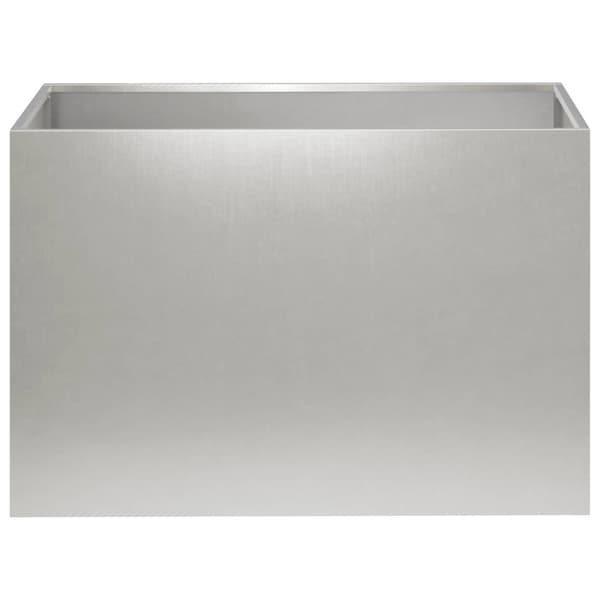 Trädgårdsplanterare 2 st Silver 60 x 40 x 40 cm Rostfritt stål
