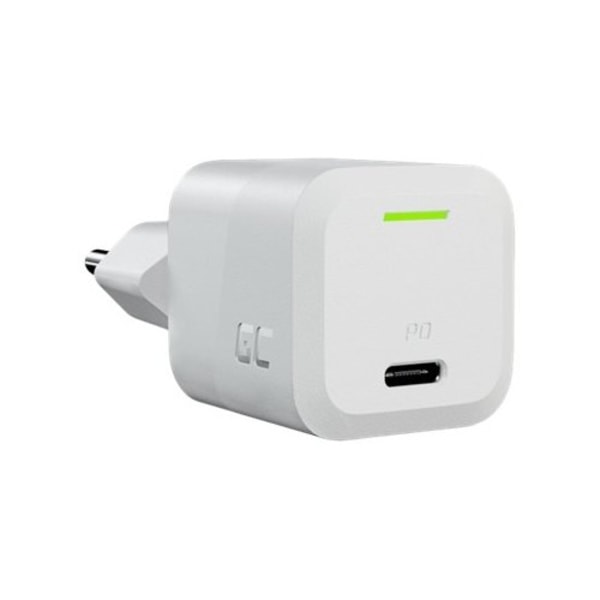 Green Cell strömadapter - PowerGaN - 24 pin USB-C - 33 Watt Vit