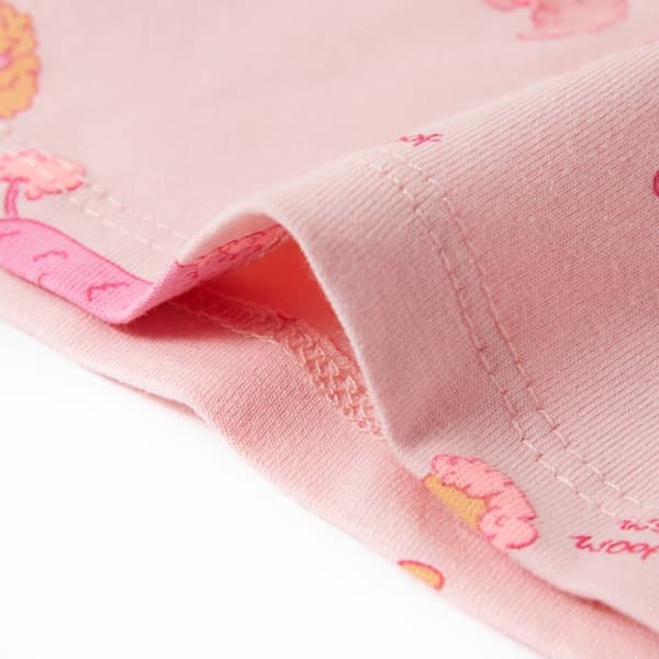 Barnpyjamas med korta ärmar ljusrosa 92