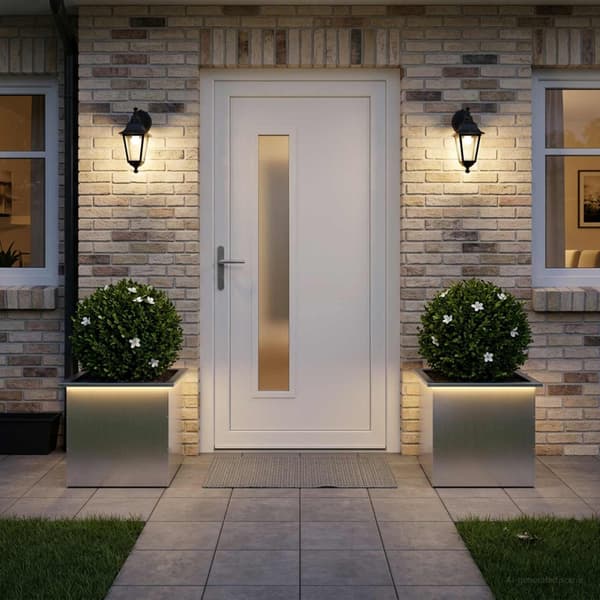 Odlingslåda med LED 2 st Silver 50 x 60 x 48 cm