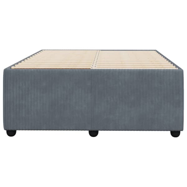 Sängram utan madrass mörkgrå 120x200 cm sammet