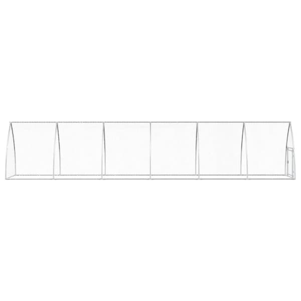 Hönsbur silver 600x105x120 cm galvaniserat stål