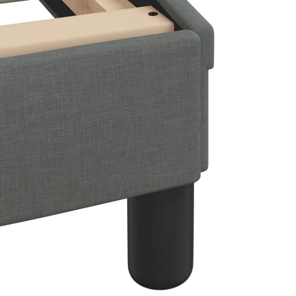 Bed Frame without Mattress "Hvar" Dark Grey 200x200 cm Fabric