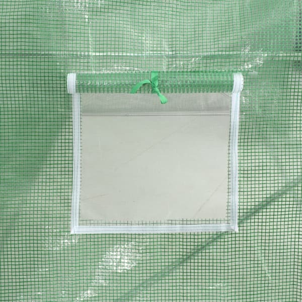 Växthus med stålram grön 80 m² 20x4x2 m