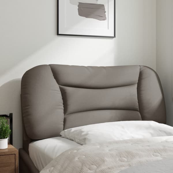Headboard Cushion "Hvar" Taupe 80 cm Fabric
