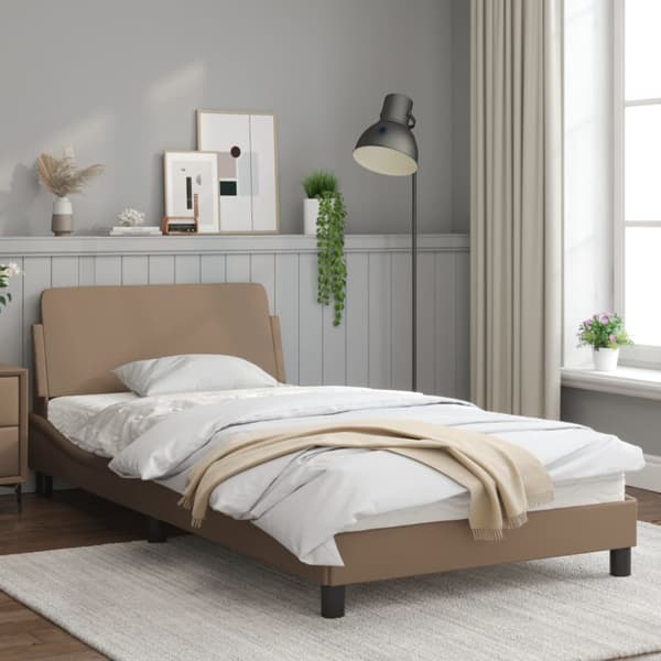 Bed Frame "Dover" Cappuccino 100x200 cm Faux Leather