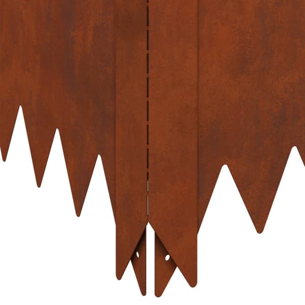 Kant för gräsmatta 4 pcs 100 x 60 x 35 cm Stål Rostig