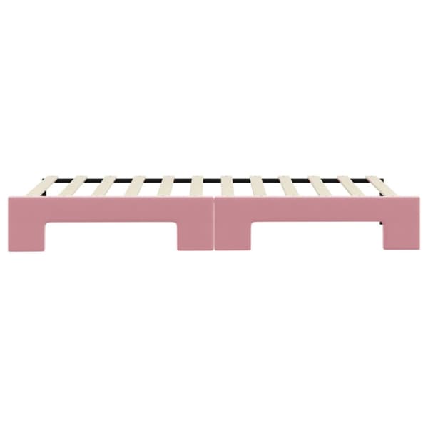 Dagbädd utdragbar rosa 80x200 cm sammet