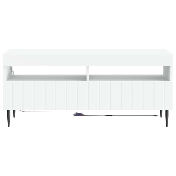LED TV-skåp Vit Konstruerat trä