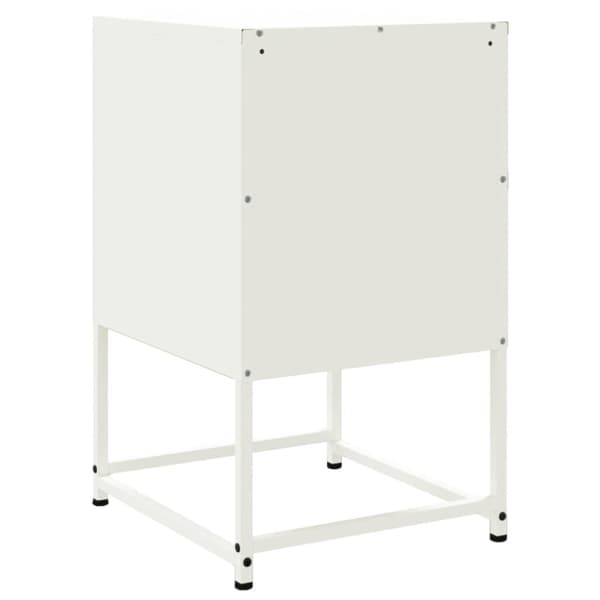 Sängbord vit 36x39x60,5 cm stål