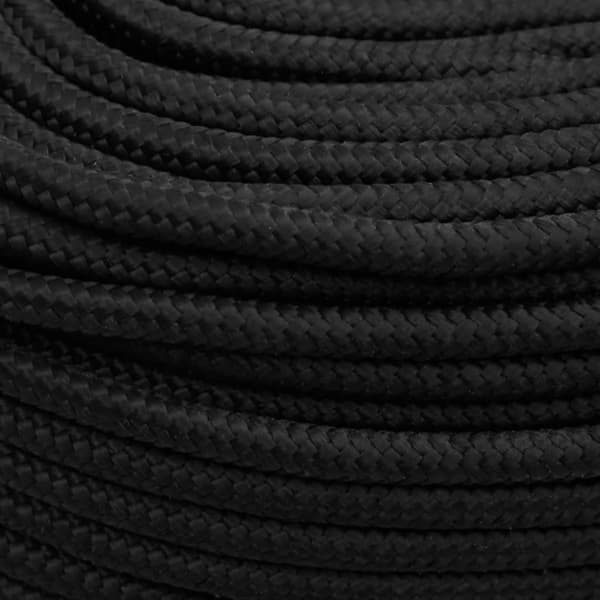 Båtlina helsvart 6 mm 50 m polypropen